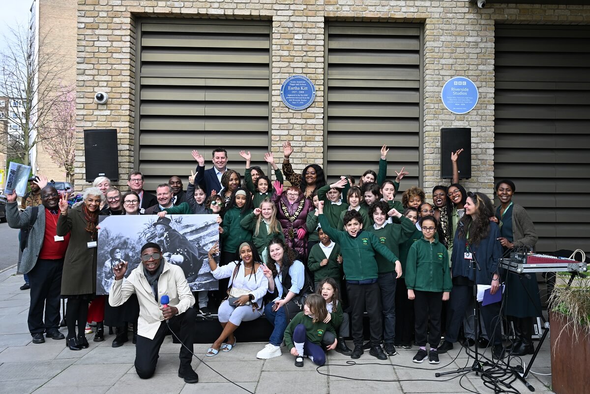 Eartha Kitt blue plaque unveiling at Riverside Studios in Hammersmith