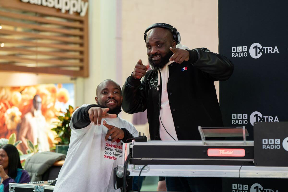 DJ Ace from BBC 1xtra at Westfield shopping centre