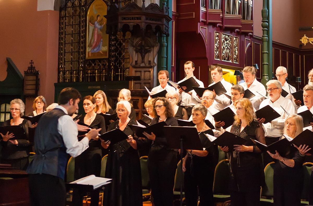 The 40-strong Petros Singers choir