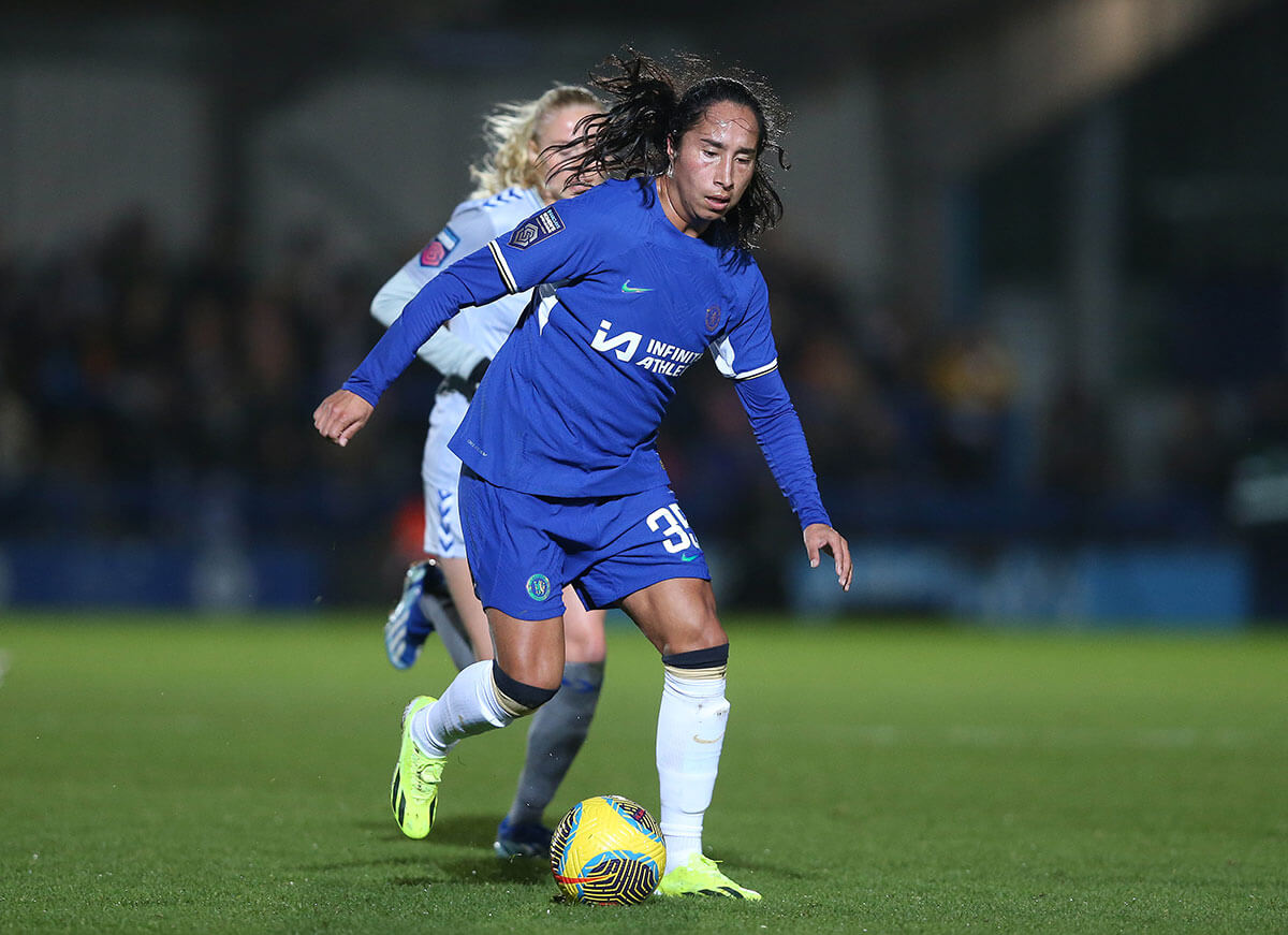 Mayra Ramirez making her home debut for the Blues against Everton