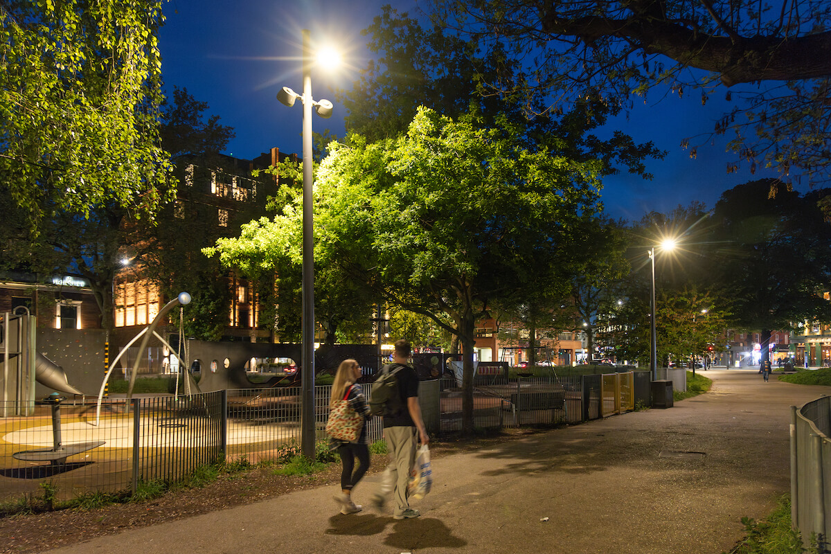 Improved lighting around the play area in Shepherds Bush Green