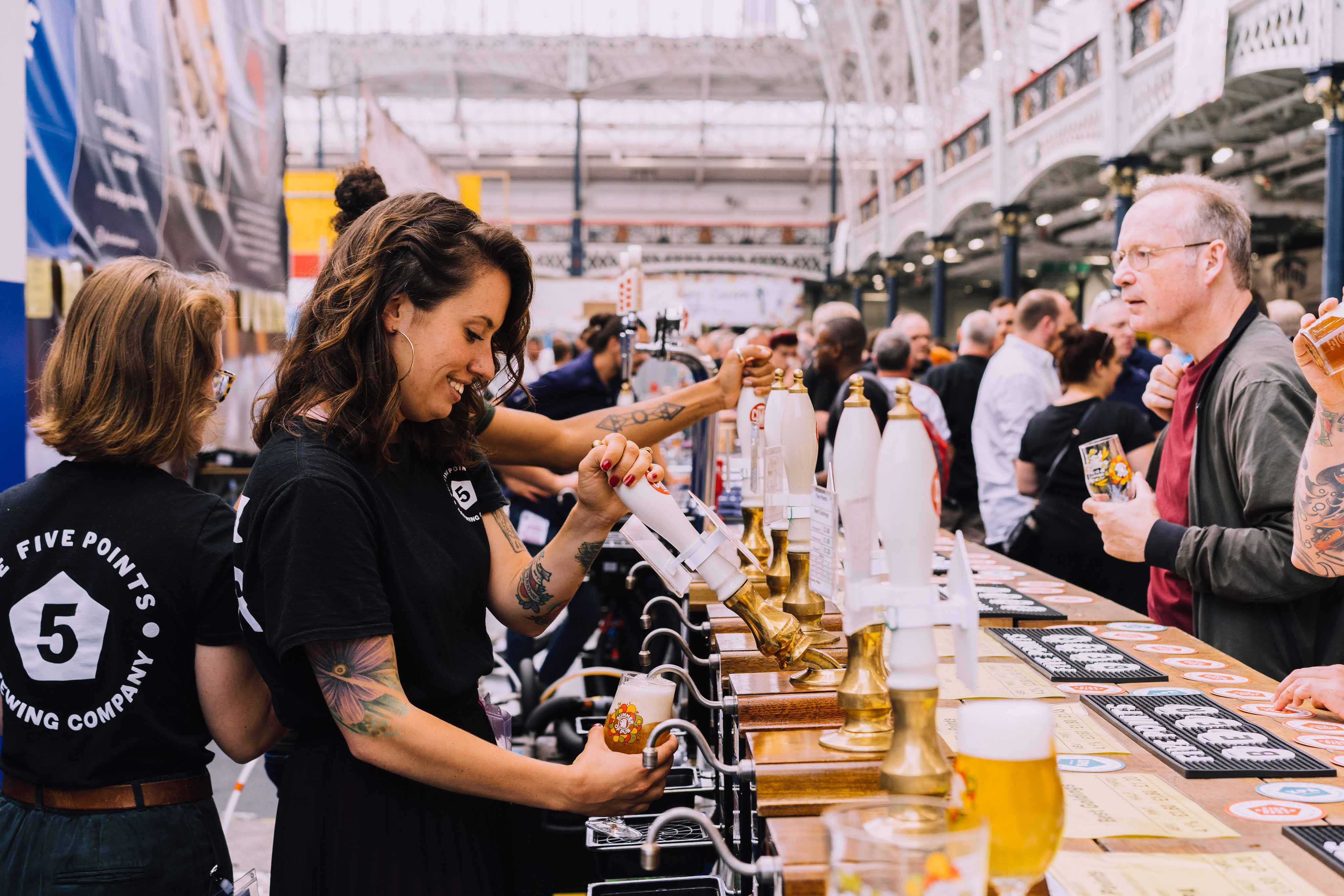 Cheers to the beer festival at Olympia London Borough of Hammersmith