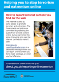 Leaflet explaining how citizens should report terrorist content found on the web