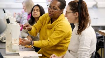 A sewing class at the Macbeth Centre in Hammersmith