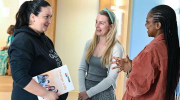 H&F's fostering team talk to potential new foster carers at a Sands End Arts & Community Centre event