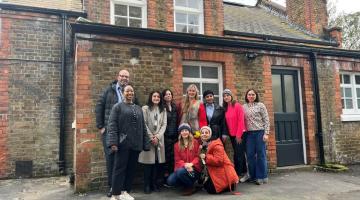 Pictured, from far left, are: David Collins (Executive Head of Kenmont Primary), Patrice Jones (CONGA representative) and Nazia Chishty (PTA chair) alongside fellow PTA members