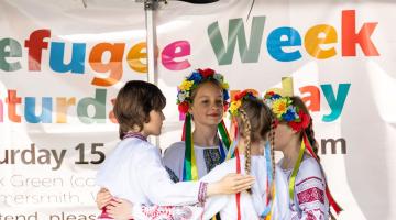 Dance performed by Ukrainian dance troupe at Refugee Week 2024