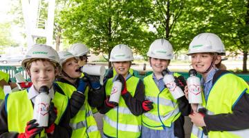 Year 5 pupils from St Peter's CE primary school