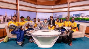 The visiting students toured the studios of iconic daytime shows such as 'Good Morning Britain' as part of their visit to BBC Studioworks in White City