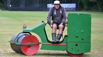Groundsman Graham Boxall’s efforts to make Bush’s pitch playable meant it was the only league match to take place