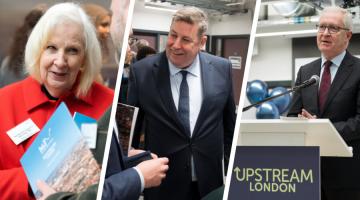 Pictured l-t-r: Baroness Taylor of Stevenage (Parliamentary Under-Secretary of State, Minister of Housing, Communities and Local Government), H&F Leader Cllr Stephen Cowan and Professor Hugh Brady (President at Imperial College London)