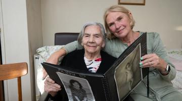 Peggy Baker (left) with daughter Peggy O'Neill (right)
