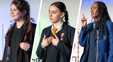 Ltr: H&F students Lucy Gilbart-Smith, Nicoleta Rotari and Leora Olajuwon 