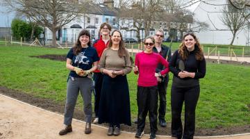 Tree planting in Purcell Crescent, Fulham, where H&F Green Investment is helping to green the grey