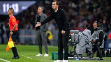 New R's boss Julien Stephan, with his previous employers Rennes
