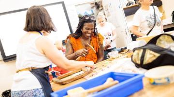 Upholstery class at the Macbeth Centre in Hammersmith