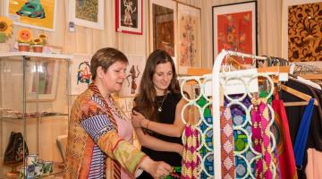 Traders with their stock at Made in H&F in Hammersmith Broadway shopping centre