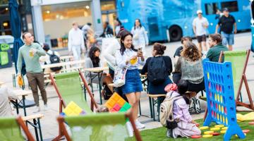 Residents enjoying pop-up pizza on Thursday 7 August