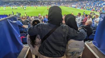 Families in the stands
