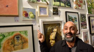 Local artist displays work at past gallery pop-up