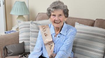 Lil Francis celebrating her milestone 100th birthday on 11 April 2024