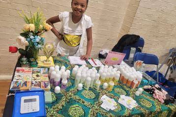 Precisa Getsevich showing her ‘Healthy Kind Deodorant’ line of products