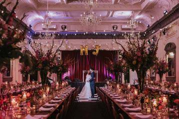 A wedding reception taking place at Bush Hall in Shepherds Bush