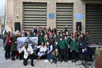Eartha Kitt blue plaque unveiling at Riverside Studios in Hammersmith