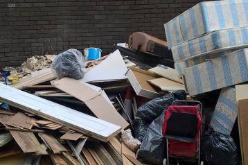 Fly tip on the West Kensington estate