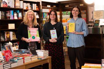 Nomad Books staff in the Fulham Road shop