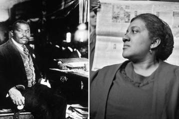Marcus Garvey (left) and his wife Amy Garvey (right)