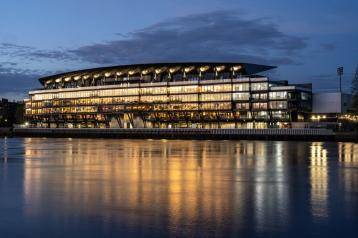 Fulham Pier at night