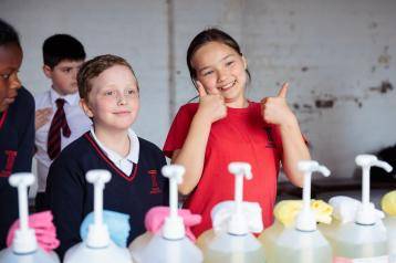 Pupils open new refill shop at Melcombe primary in Fulham