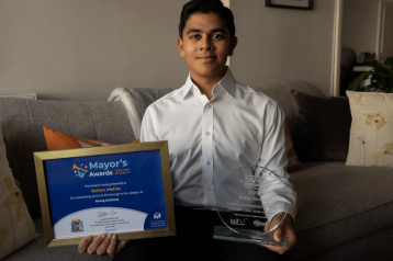 Rohan with his Civic Honour and RBKC Mayor's Award