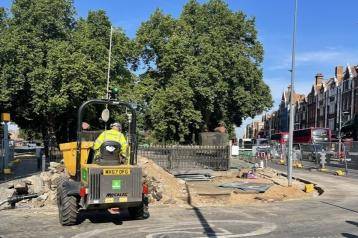 The new crossing point will bridge the gap between the Green and the two shopping centres, Westfield London and West12