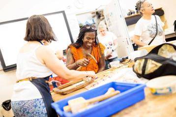 Upholstery class at the Macbeth Centre in Hammersmith