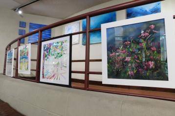 Paintings by local artists Amanda Fredman and Caroline Silver