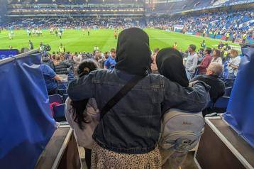 Families in the stands