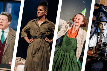 Lyric shows L-R: Accidental Death of an Anarchist (credit: Helen Murray), God of Carnage (credit: The Other Richard), Snow Baby (credit: Lyric Hammersmith), Bugsy Malone (credit: Manuel Harlan)