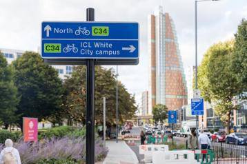 Improvements to the bi-directional cycle route along Wood Lane now ensures safer cycling in the area