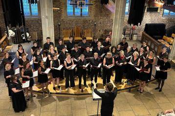 Fulham Camerata Choir performing at a previous concert.