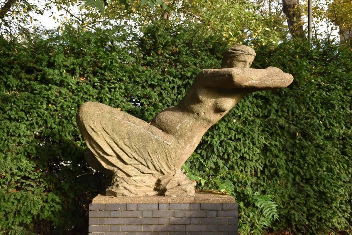 The Leaning Woman sculpture in Hammersmith