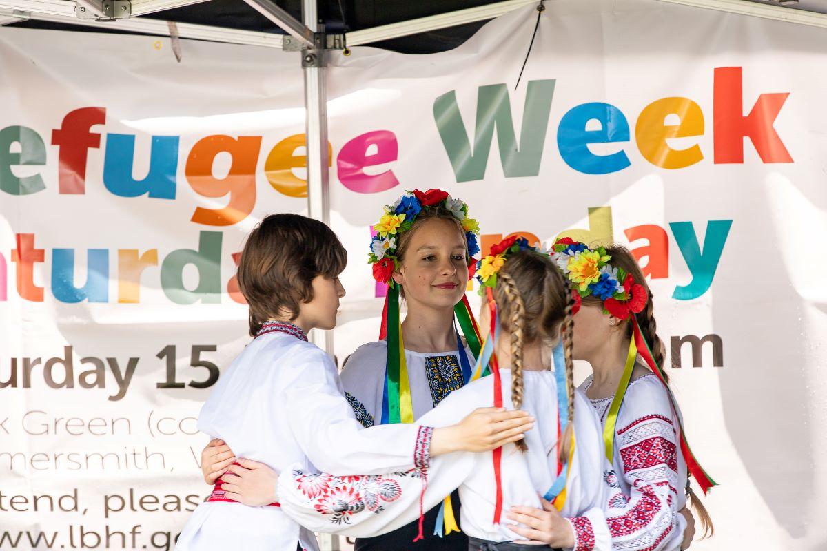 Dance performed by Ukrainian dance troupe at Refugee Week 2024