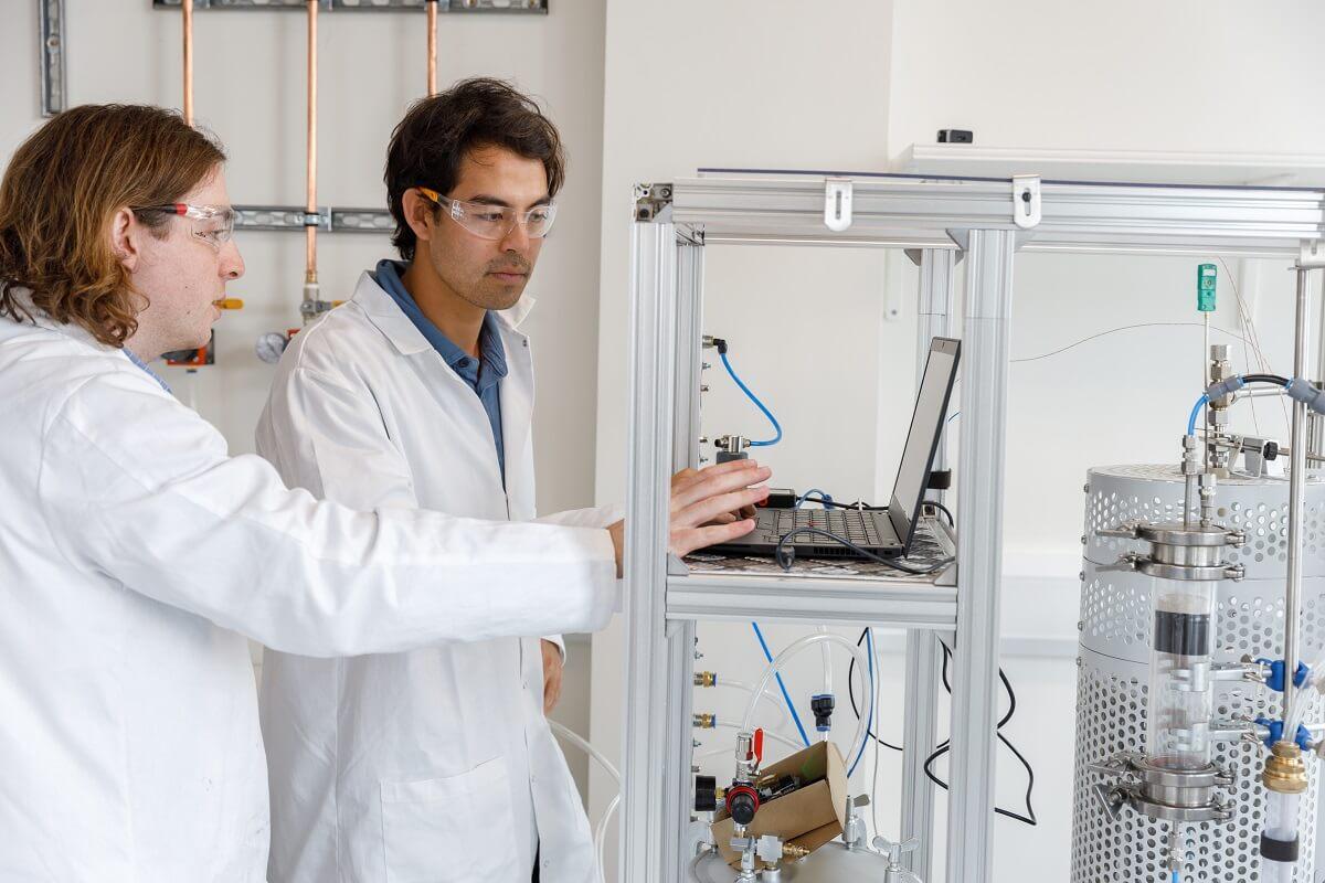 Carbon removal technology being developed at the Airhive labs at Scale Space, White City