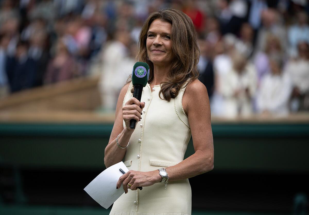 Annabel Croft at the Wimbledon Championships