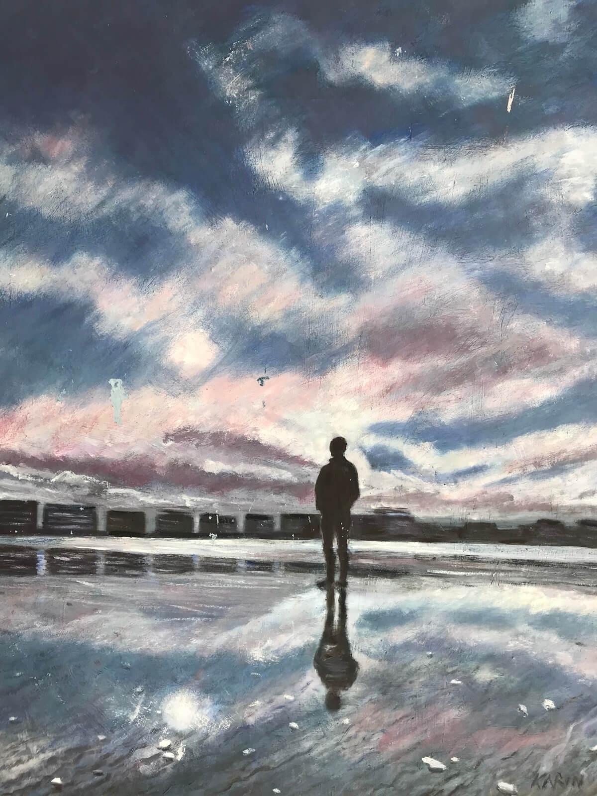 An oil painting by Karin Perrin