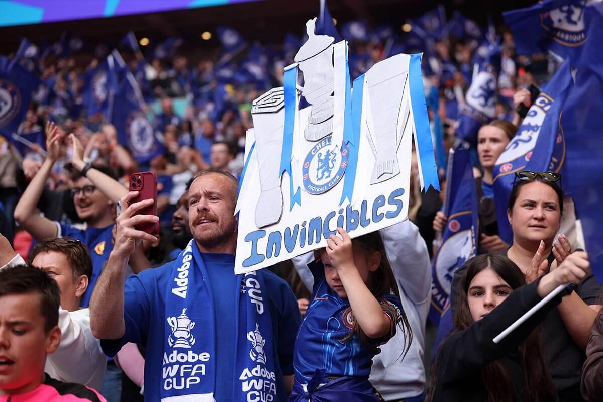 Chelsea fans at Wembley
