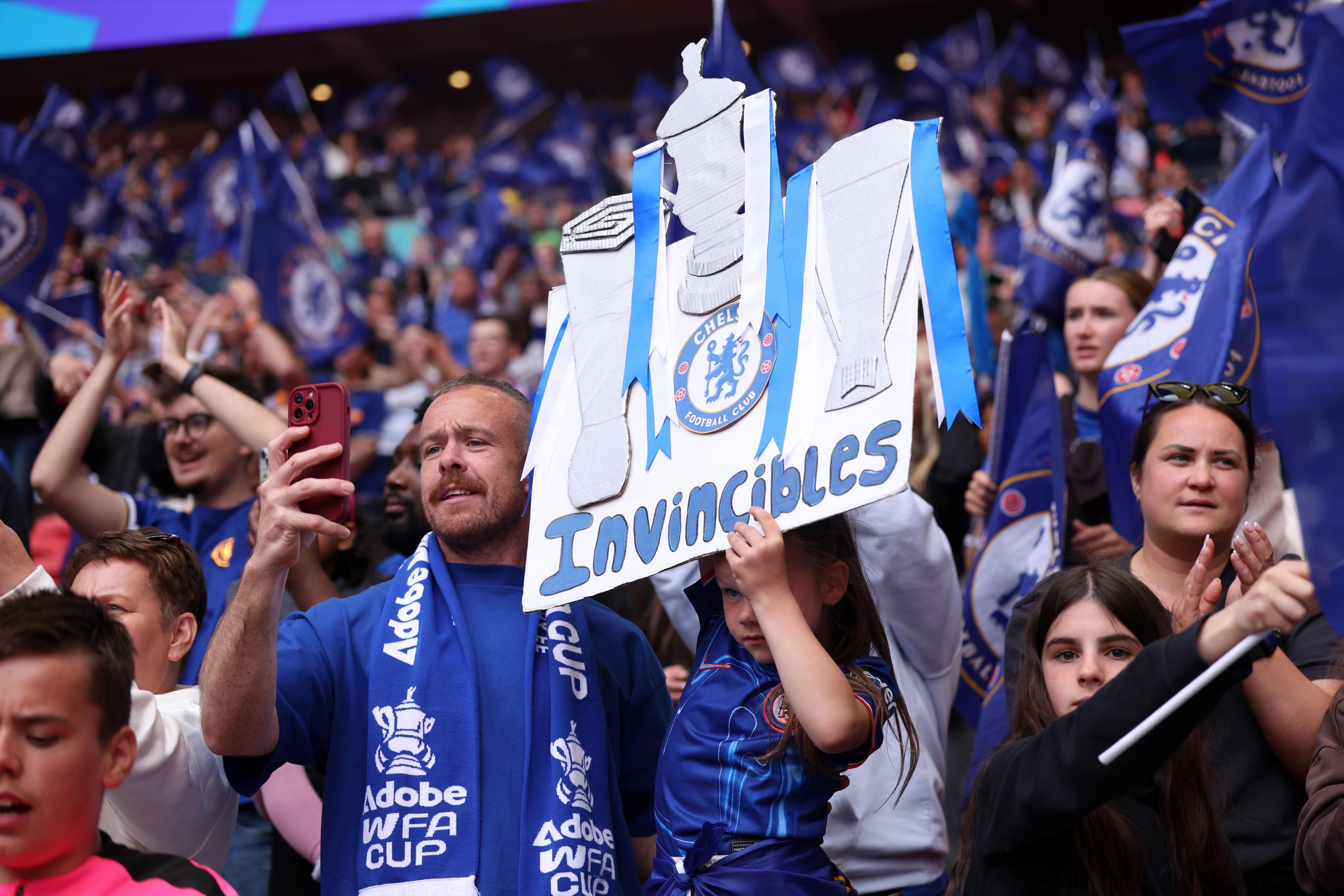 Chelsea fans at Wembley