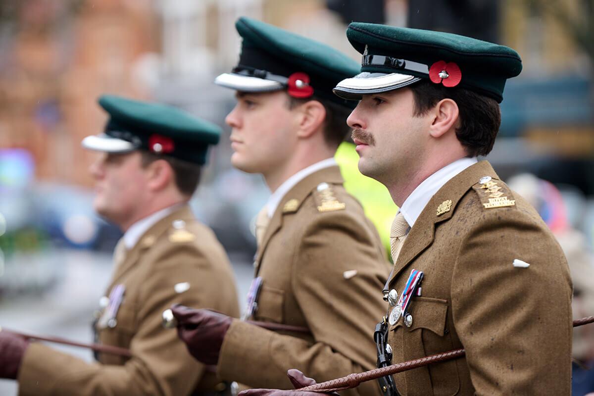Remembrance service at Fulham War Memorial in 2024