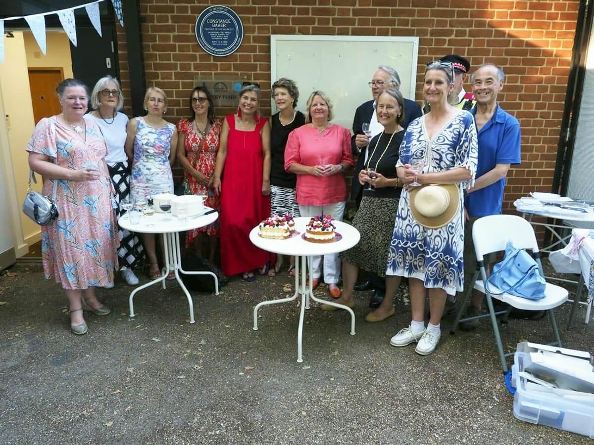 Friends of Bishops Park 25th anniversary celebration with past and present committee members